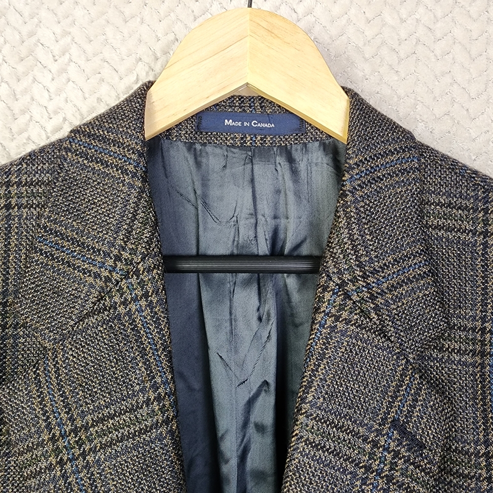 Ralph Ralph Lauren Wool Windopane Blazer Sport‎ Coat Mens 43 R